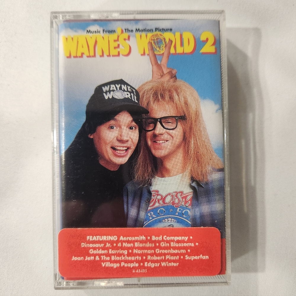 Vintage Wayne's World 2: Music from the Motion Picture Soundtrack Cassette Tape